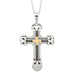 NYC Silver Gold Stainless Steel Large Heavy Men's Cross Necklace Pendant 21" inches Chain
