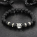 Leopard Head Lava Bracelet