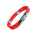 Designer Vintage Men's Leather Red Cuff Bracelet By Urban Jewelry