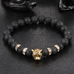 Leopard Head Lava Bracelet