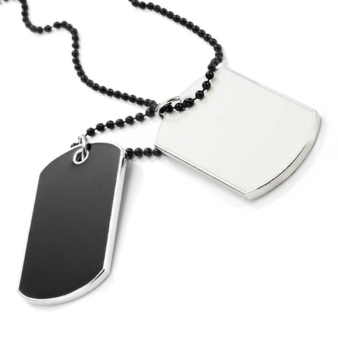 Army Style 2pcs Dog Tag Pendant Mens Necklace Chain