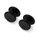 Stainless Steel Unisex Round Black Stud Earrings Set with Rubber Wrapped,  2pcs,  10mm