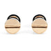 Cool Stainless Steel Gold Men's Stud Screw Earrings for men,  7mm Diameter