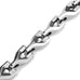Track Style Mens Necklace Stainless Steel Silver Chain Links 24"