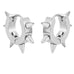 Cool Stainless Steel Men's Spike Punk Huggie Hoop Earrings (10mm,  Silver)