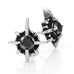 Beautiful Mens Star Stud Earrings Stainless Steel Silver,  Black Cubic Zirconia
