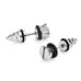 Cool Stainless Steel Men's Stud Screw Earrings for men,  7mm Diameter Silver