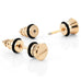 Cool Stainless Steel Gold Men's Stud Screw Earrings for men,  7mm Diameter