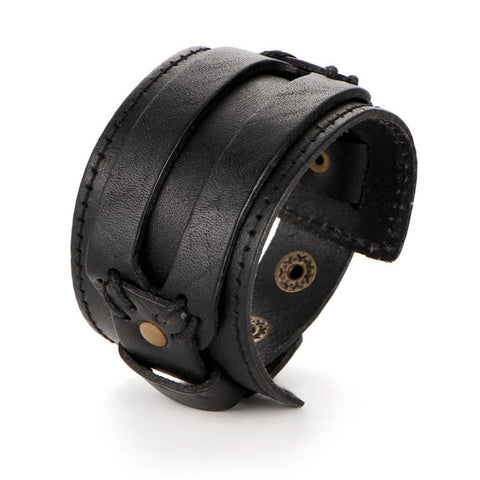 Wide Leather Bracelet