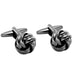 Classic Knot Cuff Links in Dark Toned Stainless Steel Cufflinks