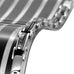 Industrial Greek Pattern 316L Stainless Steel Link Cuff Bracelet for Men (Black,  Silver)