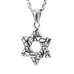 Powerful Star of David Shield Pendant Necklace 21" Chain