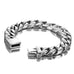 Powerful Stainless Steel Men's Bracelet Silver 8.4 Inch