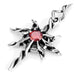 Vintage Sun-God Men's Necklace Pendant Stainless Steel (Silver,  Red,  21 inch Chain)