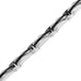 Mechanical Style 316L Stainless Steel Link Cuff Men's Bracelet (Black,  Silver)