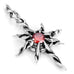 Vintage Sun-God Men's Necklace Pendant Stainless Steel (Silver,  Red,  21 inch Chain)