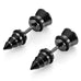 Cool Stainless Steel Men's Stud Screw Black Earrings for men,  7mm Diameter