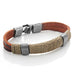 Dark Brown Leather Wound-around Nature Thread Bracelet for Him & Her,  Unisex,  Leather,  8"