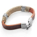 Dark Brown Leather Wound-around Nature Thread Bracelet for Him & Her,  Unisex,  Leather,  8"