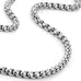 Stainless Steel Men's Necklace Box Chain Jewelry (Silver,  4.5mm,  20")