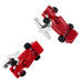Formula One F1 Race Car Style Mens Stainless Steel Red Cufflinks