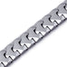 Unique Solid Tungsten Puzzle Pieces Style Mens Link Bracelet (Silver,  10mm)