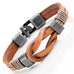 Leather Nautical Knot Bracelet for Him & Her 8 inch (Secure New Clasp)