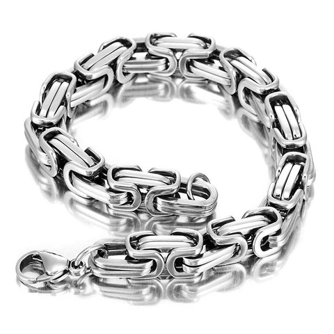 Powerful Men's Bracelet Stainless Steel Silver 8.5 Inch