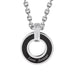 Stunning 2pcs His & Hers Love Forever Couples Round Pendant Necklace Set with 19" & 21" Chain
