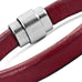 Classic Genuine Leather Cuff Bracelets Stainless Steel Clasp 8.6"
