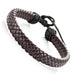 Trendy Braided Brown Pu Leather Bracelet Cuff Bangle for Men & Women - Unisex (Adjustable)
