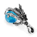 Men's Gothic Biker Tribal Stainless Steel Dragon Claw Pendant Necklace,  Blue,  Black Silver,  21" Chain