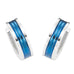 Unisex Huggie Earrings in 316l Stainless Steel Ocean Blue Hoop Design 10mm