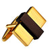 Unique Gold Toned Stainless Steel Rectangular Mens Fashion CuffLinks
