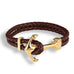 Gold Anchor Braided Bracelet
