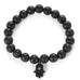 Hamsa Volcanic Stones Bracelet
