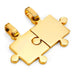 His & Hers Puzzle Matching Piece Couples Pendant Necklace Set with 18" & 21" Chain
