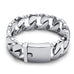 Massive 316L Stainless Steel Silver  Link Chain Bracelet 8.3 Inches