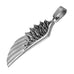 Stainless Steel Silver Angel Wing Pendant 21 Inch Necklace for Men