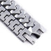 Unique Solid Tungsten Puzzle Pieces Style Mens Link Bracelet (Silver,  10mm)
