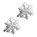 Unique Christmas Snow Snowflakes Stainless Steel Cufflinks for Men (Silver)