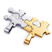 Just for You 2pcs His & Hers Puzzle Heart Couples Crystal Pendant Necklace Set with 19" & 21" Chains