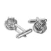 Unique Stainless Steel Knot Cufflinks for Men by (Silver)