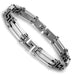 Elegant Silver Tone Link 316L Stainless Steel Bracelet for Men