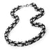 Impressive Mechanic Style Stainless Steel Men's Necklace Silver Black Chain for Men (18, 21, 23 Inches)