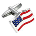Loyal Patriot Stainless Steel USA Flag Men's Cufflinks (Red,  Blue,  White,  Silver)