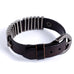 Powerful Dark Brown Leather Cuff Bracelet with Metal Design & Buckle Clasp (Adjustable)