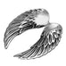 Stunning Stainless Steel Double Angel Wing Pendant & 21 Inch Necklace for Men