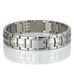 Men's Titanium Link Bangle Bracelet 8.66 inch Silver Tone