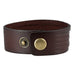 Brown Genuine Leather Men's Cuff Bracelet Durable & Classic (adjustable 8.25 inches)